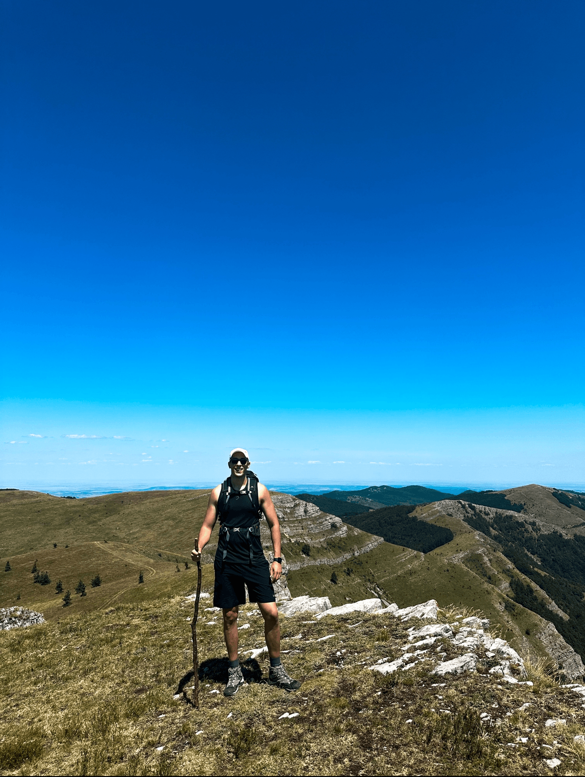 Hiking in the mountains to recharge