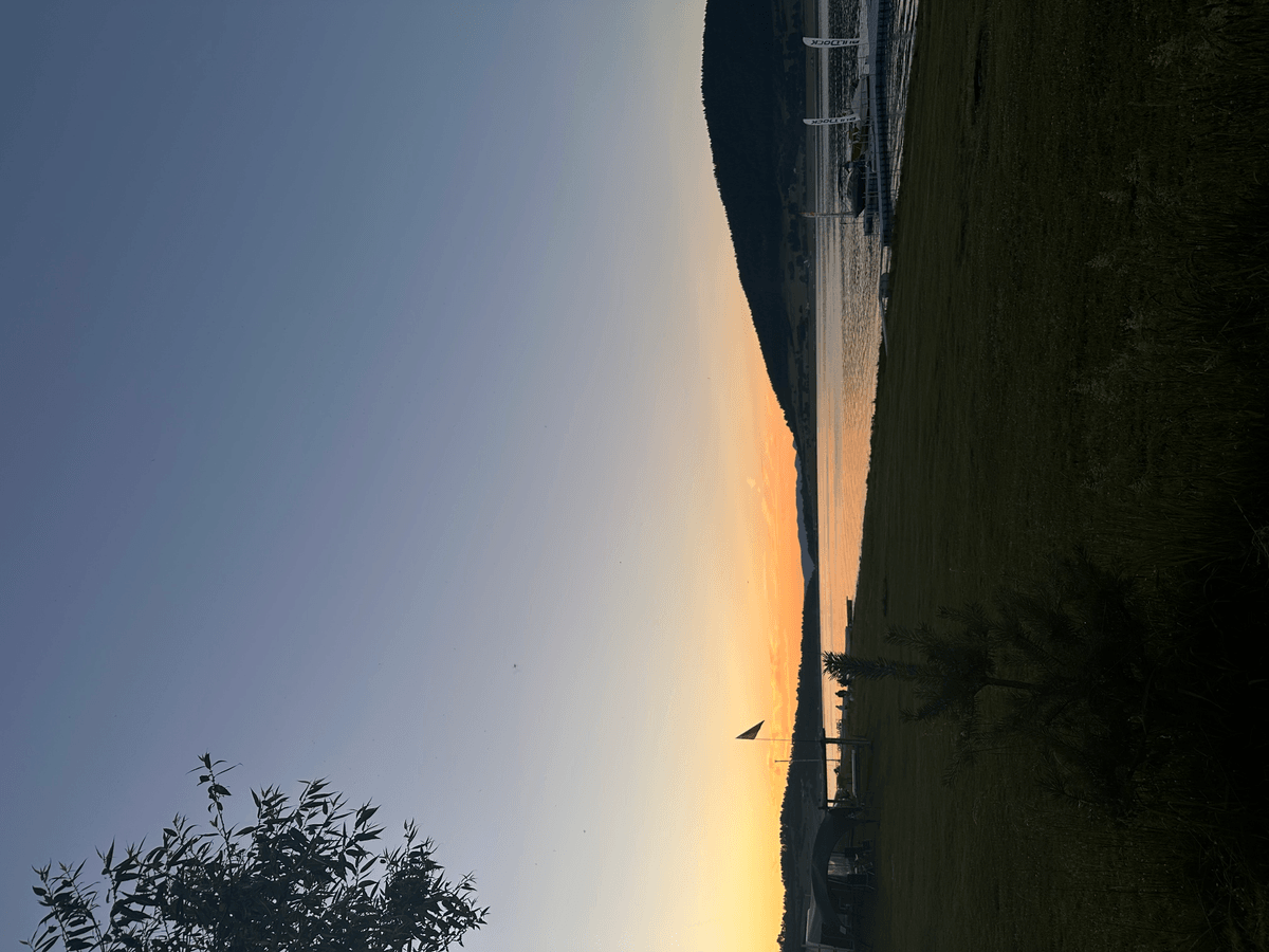 Camping outdoors in nature